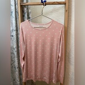 Soft Pajama Top Long Sleeve Scottie Dogs Print Size Large ComfyPoly/spandex